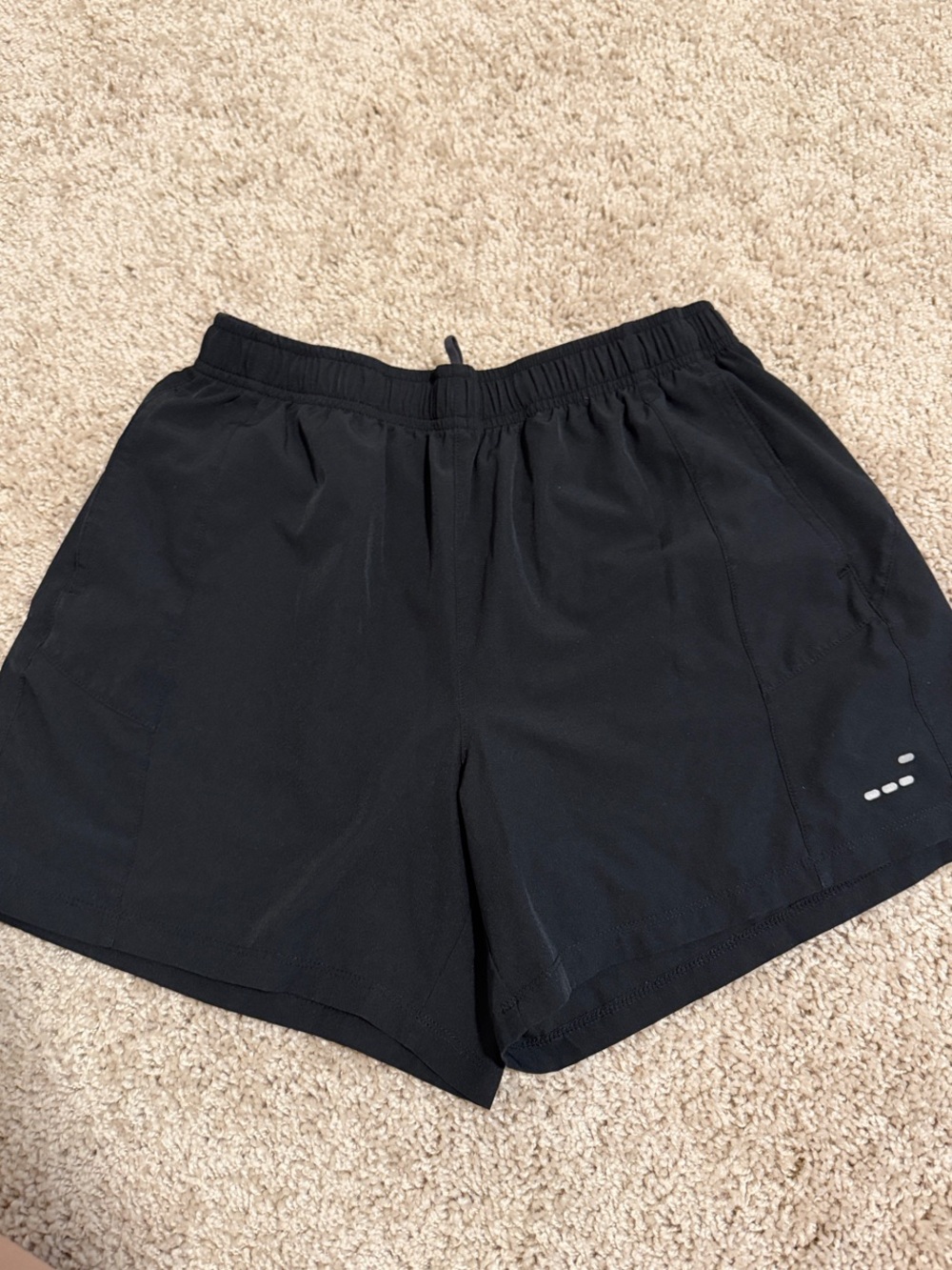 Women’s Black Athletic Shorts with Reflective Accents